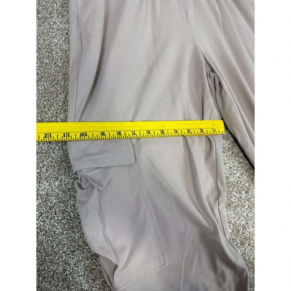 Sincerely Jules Womens Cargo Jogger Pants‎ Tan Beige Large Utility L Athleisure